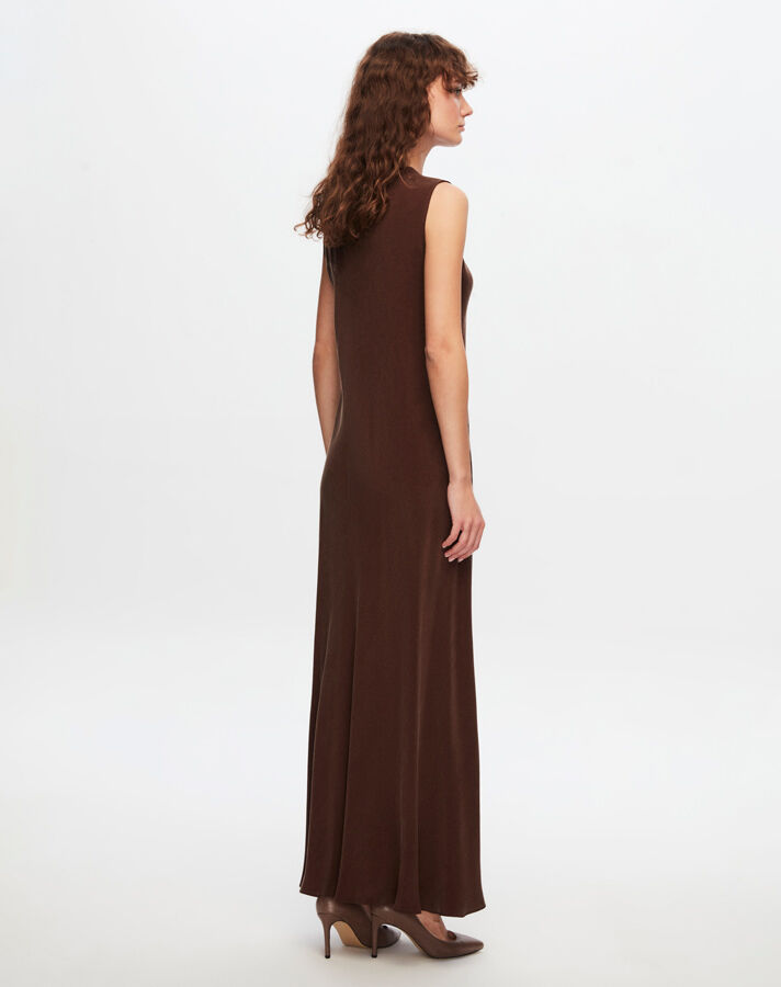 T24Y-4007 Sleeveless Flared Cupro Dress - 14