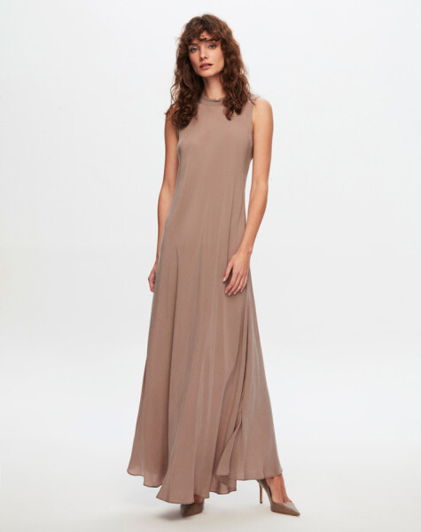 T24Y-4007 Sleeveless Flared Cupro Dress - 21