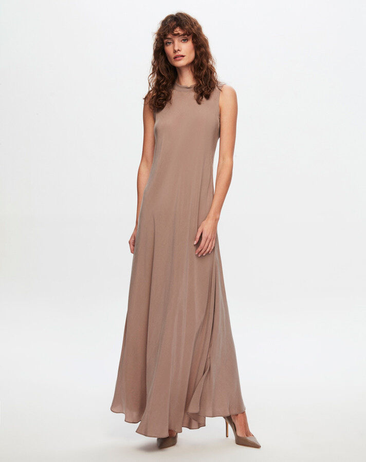 T24Y-4007 Sleeveless Flared Cupro Dress - 21