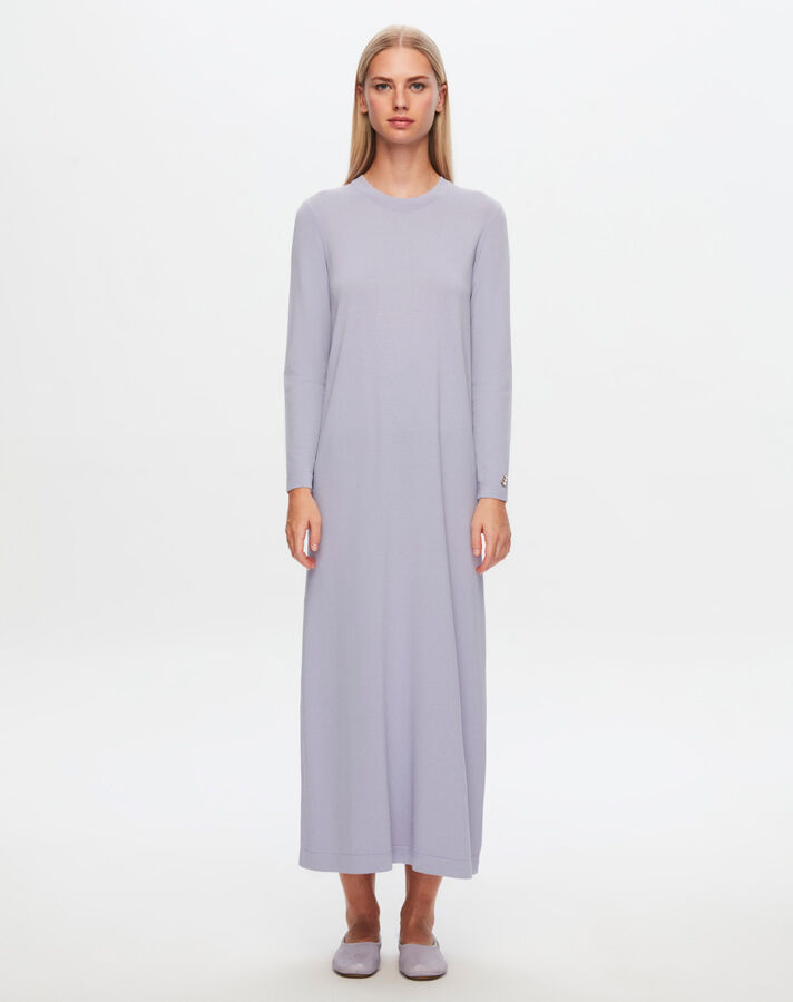 T24Y-4008 Solid Color Long Sleeve Dress - 5
