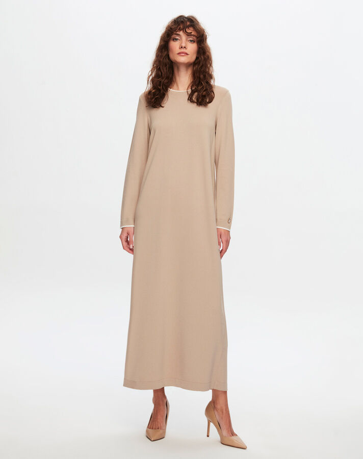 T24Y-4009 Dress with Striped Collar and Wrist - 7
