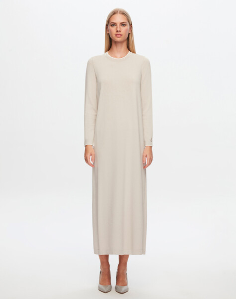 T24Y-4009 Dress with Striped Collar and Wrist - 9