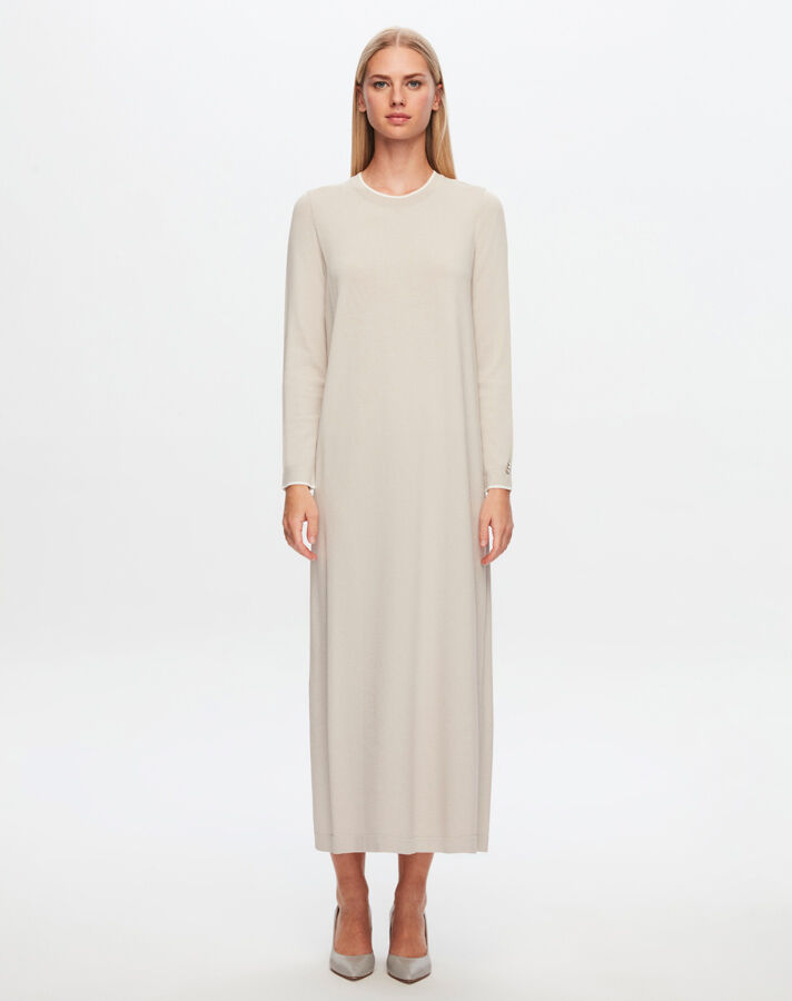 T24Y-4009 Dress with Striped Collar and Wrist - 9