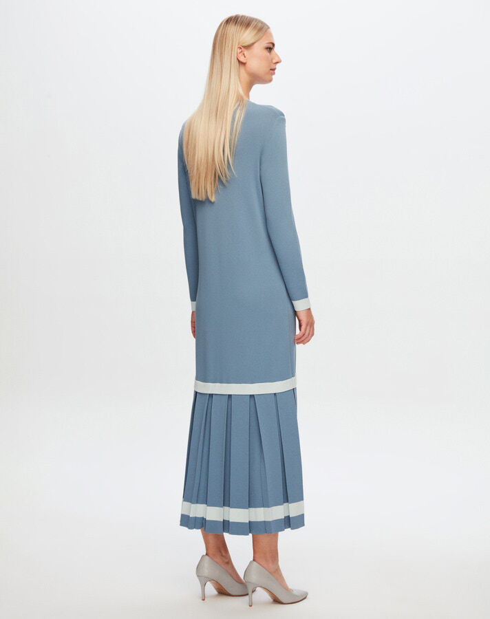 T24Y-4010 Dress with Plain Pleat Detail on the Top - 5