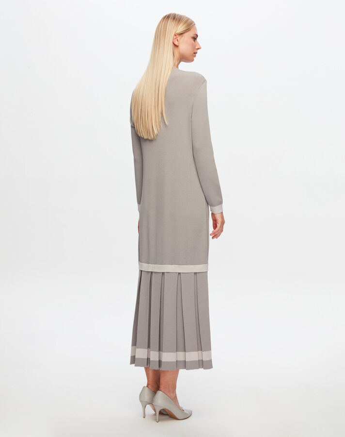 T24Y-4010 Dress with Plain Pleat Detail on the Top - 8