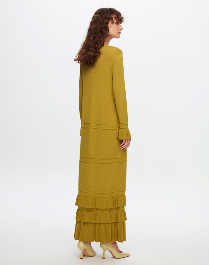 T24Y-4014 Ruffled Knitted Dress - 8