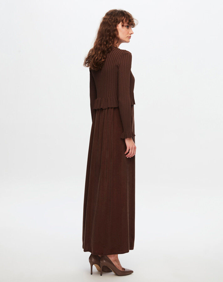 T24Y-4014 Ruffled Knitted Dress - 3