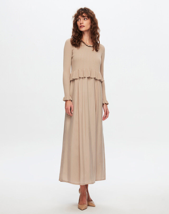 T24Y-4014 Ruffled Knitted Dress - 9