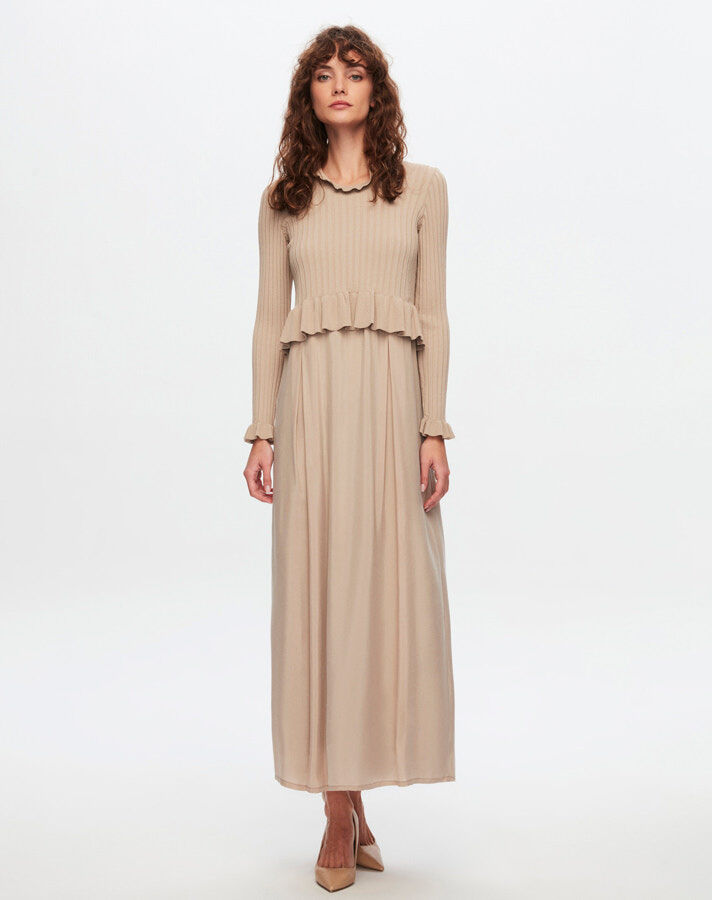 T24Y-4014 Ruffled Knitted Dress - 10