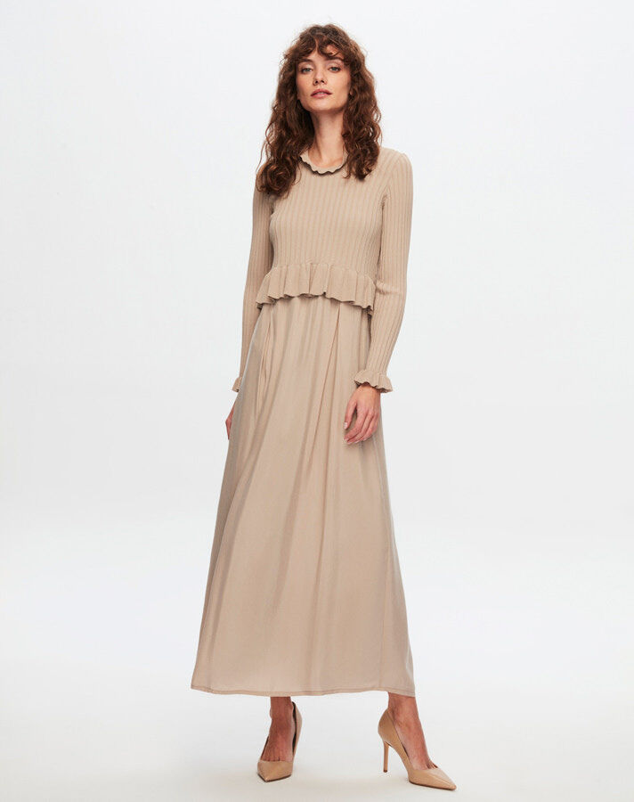 T24Y-4014 Ruffled Knitted Dress - 11