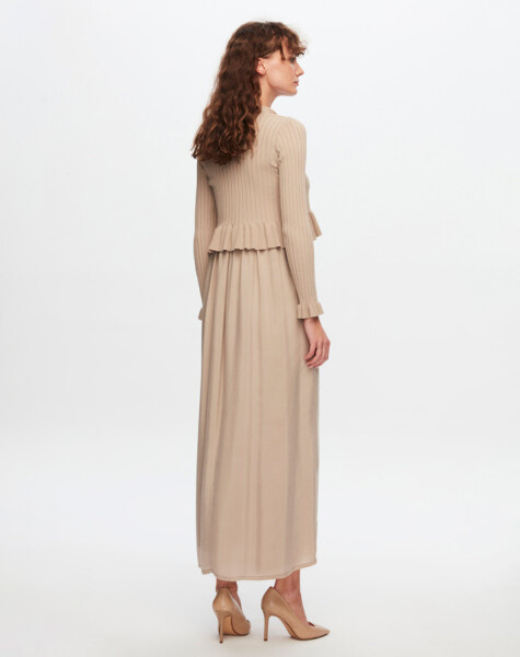 T24Y-4014 Ruffled Knitted Dress - 12