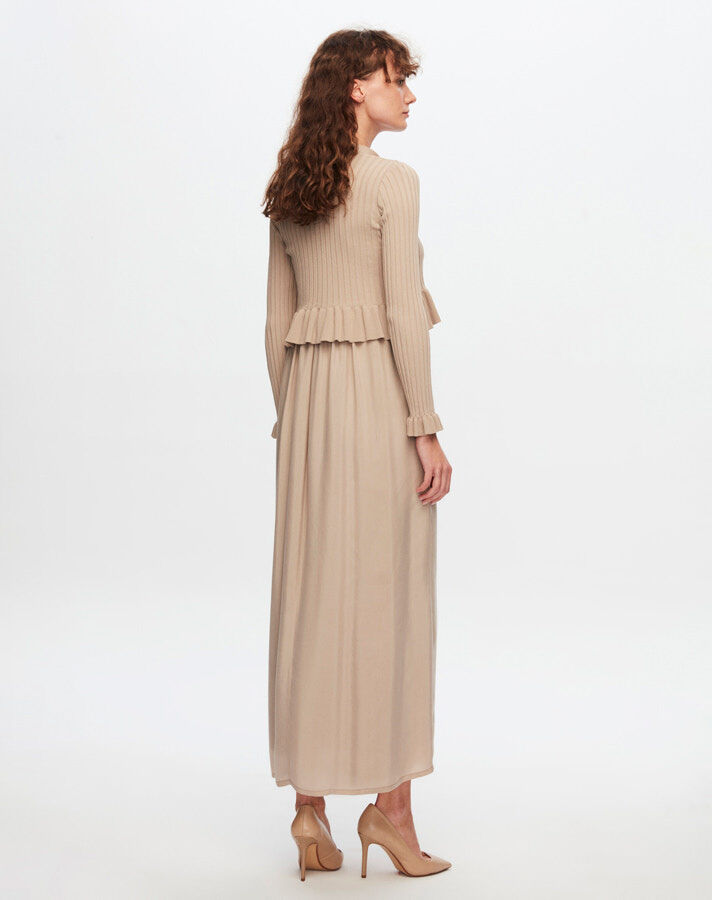 T24Y-4014 Ruffled Knitted Dress - 12