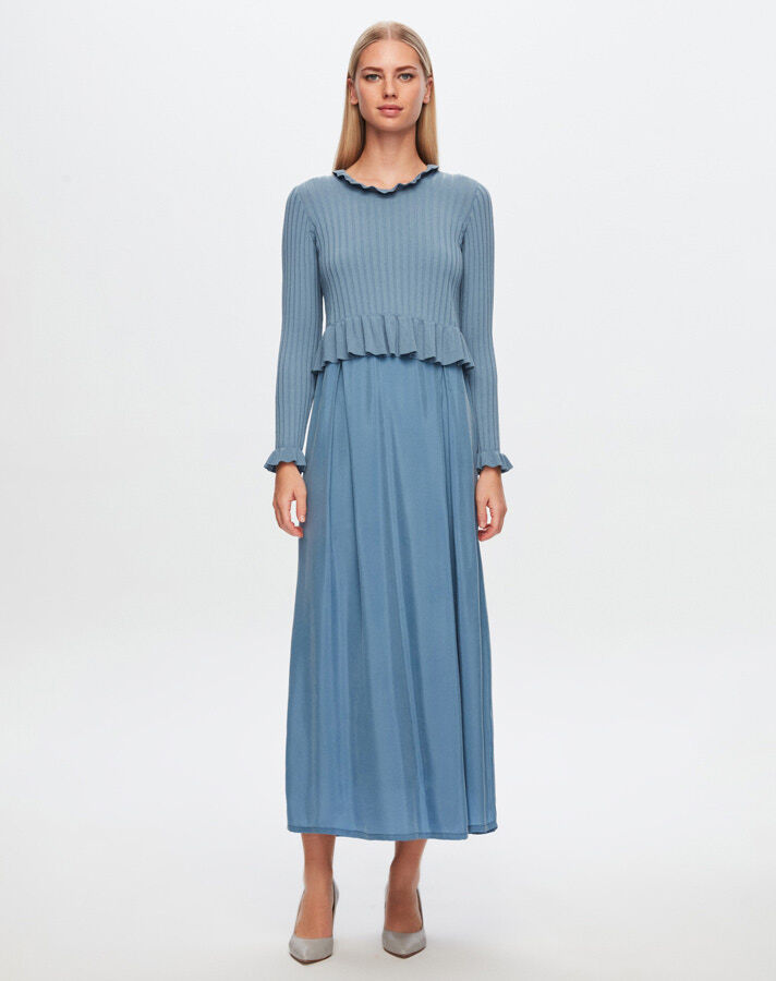 T24Y-4014 Ruffled Knitted Dress - 13