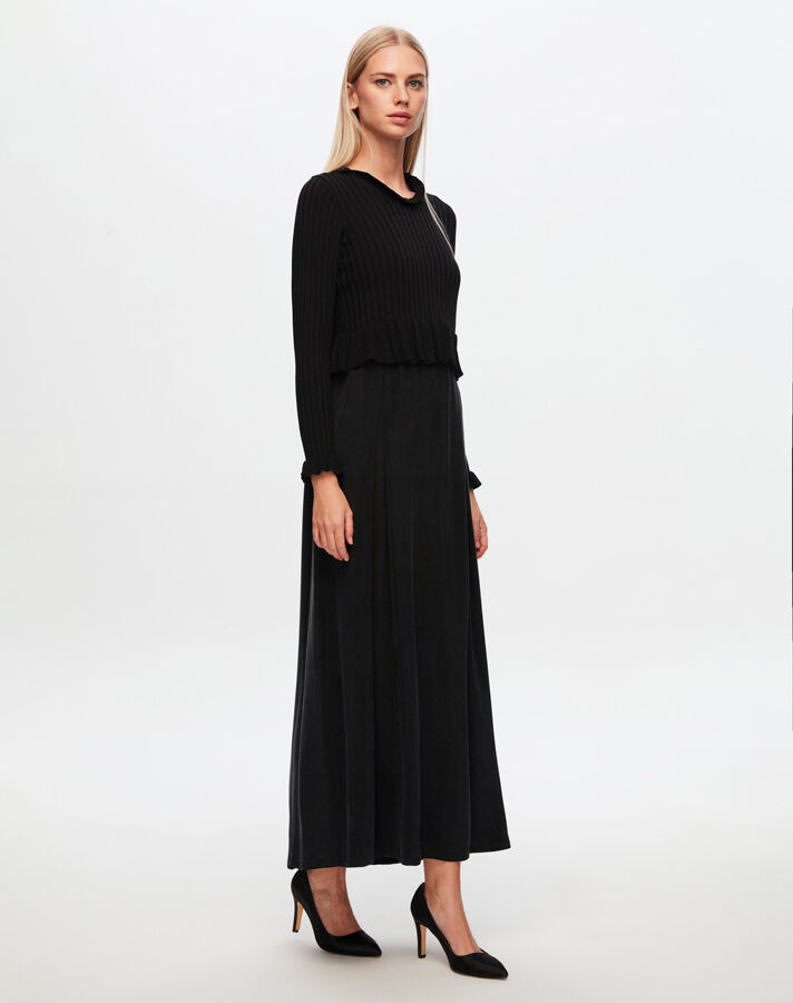 T24Y-4014 Ruffled Knitted Dress - 18