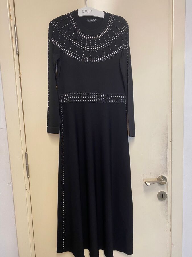 T24Y-4018 Yakası Taşlı Elbise 1270-BULLET - 1