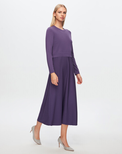 T24Y-4019 Düz Renk Basic Elbise 1270-BULLET - 1