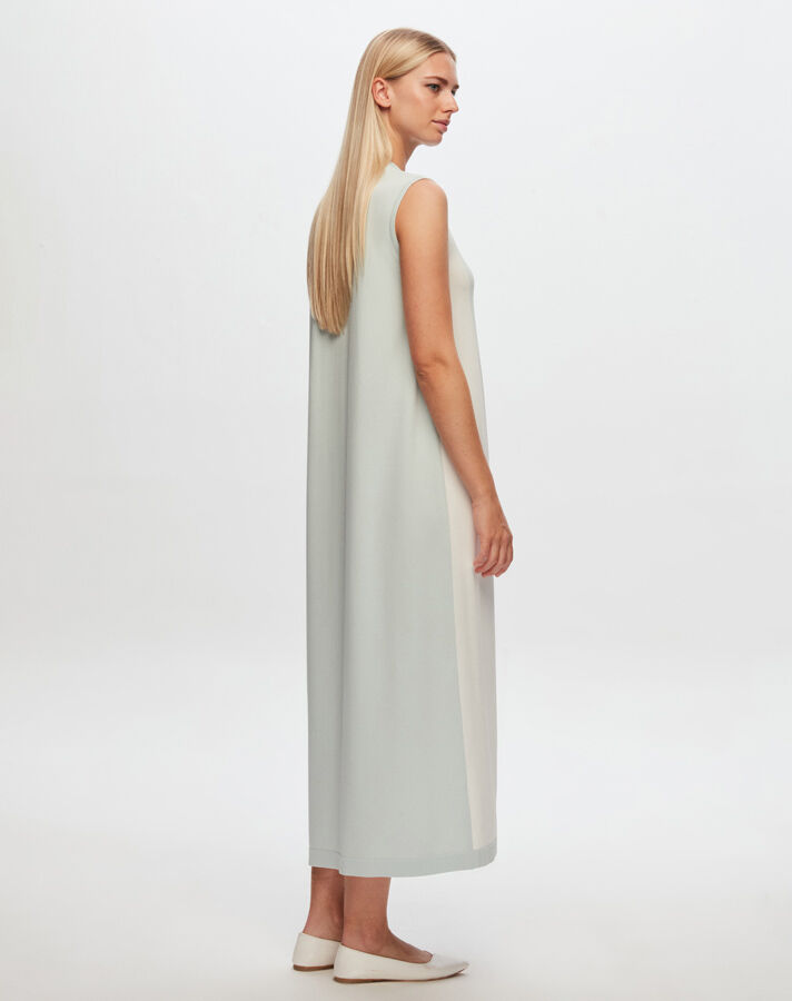 T24Y-4029 Two Color Sleeveless Knitwear Dress - 4