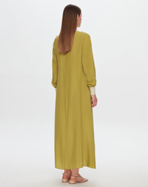 T24Y-4035 Collar and Wrist Knitwear Cupro Dress - 2
