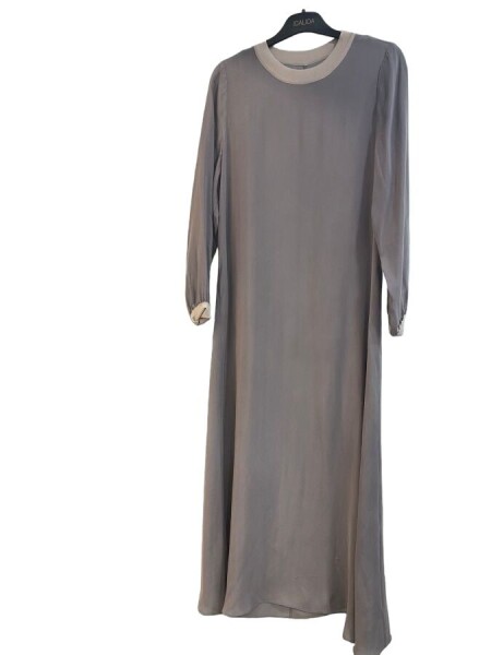 T24Y-4035 Collar and Wrist Knitwear Cupro Dress - 3
