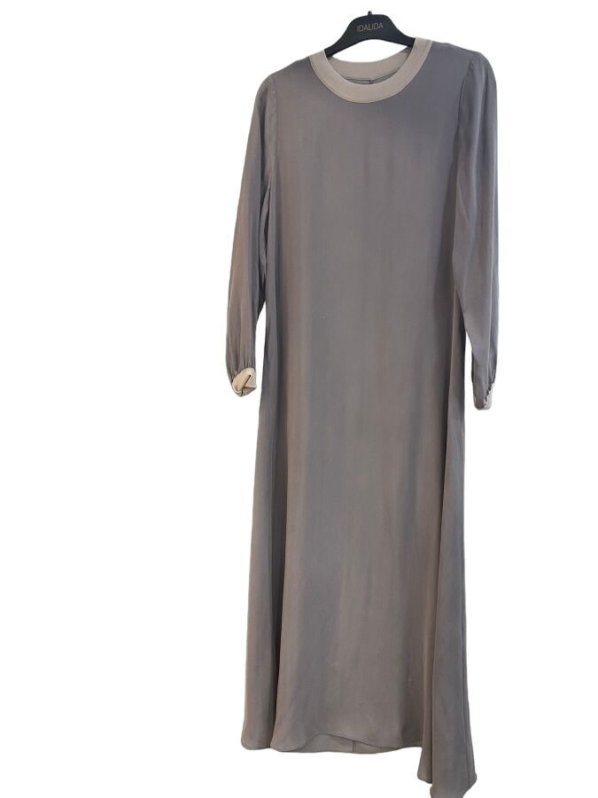 T24Y-4035 Collar and Wrist Knitwear Cupro Dress - 3