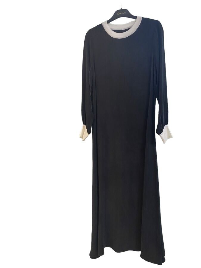 T24Y-4035 Collar and Wrist Knitwear Cupro Dress - 5
