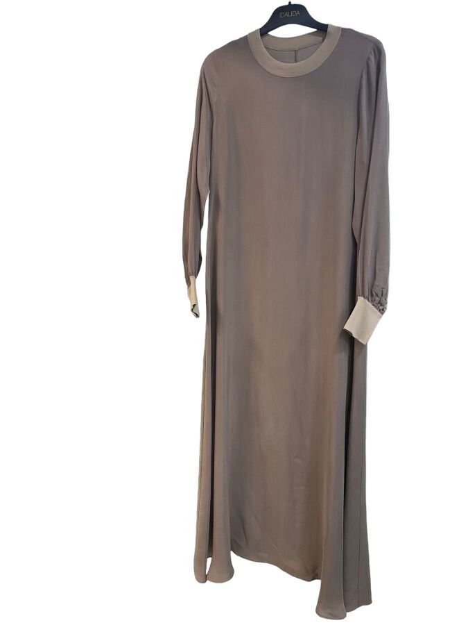 T24Y-4035 Collar and Wrist Knitwear Cupro Dress - 4
