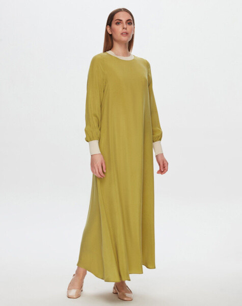 T24Y-4035 Collar and Wrist Knitwear Cupro Dress - 1