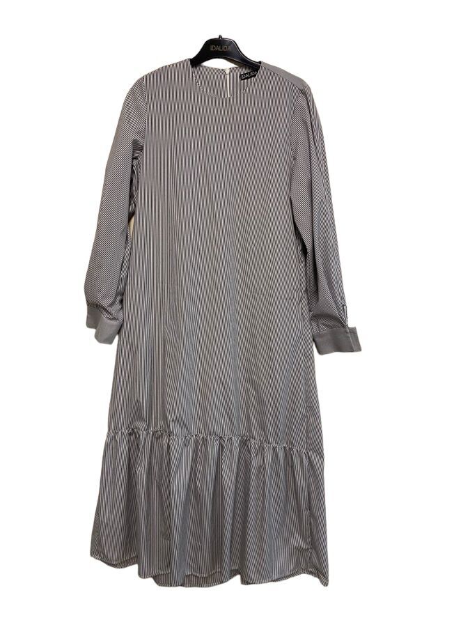 T24Y-4042 Poplin Dress with Gathered Hem - 10