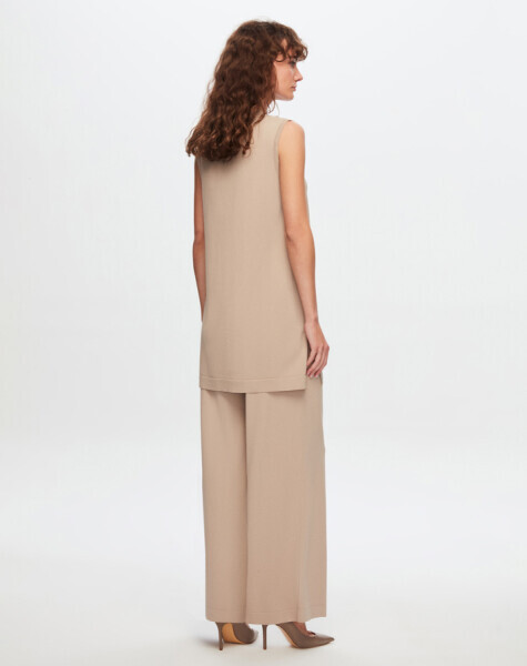 T24Y-6000 Basic Kolsuz Triko Tunik 1345-VANİLLA - 8