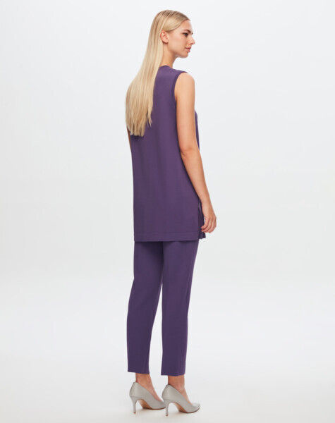 T24Y-6000 Basic Kolsuz Triko Tunik 1361-INDIGO - 23