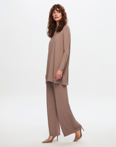 T24Y-6001 Basic Long Sleeve Knitwear Tunic - 35