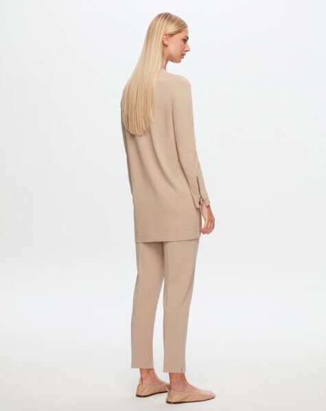 T24Y-6001 Basic Uzun Kollu Triko Tunik 1361-INDIGO - 8