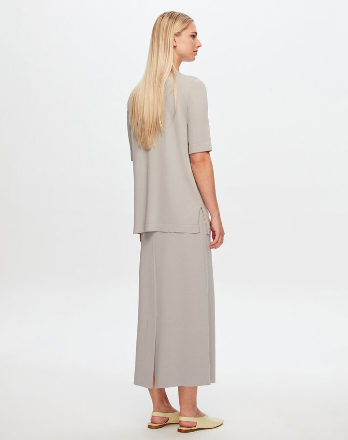 T24Y-6003 Pocket Flap Line Detailed Short Sleeve Tunic - 9