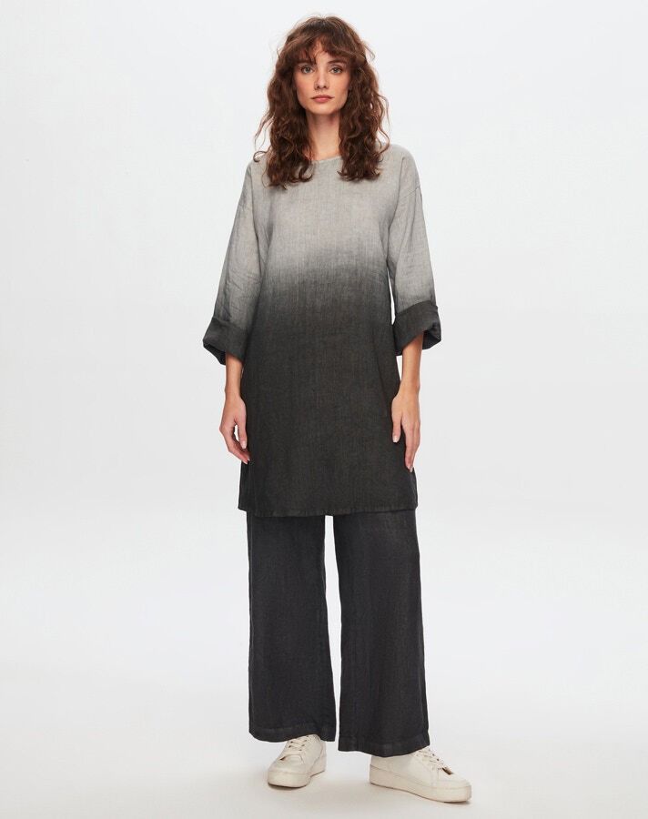 T24Y-6006 Long Sleeve Gradient Linen Tunic - 5