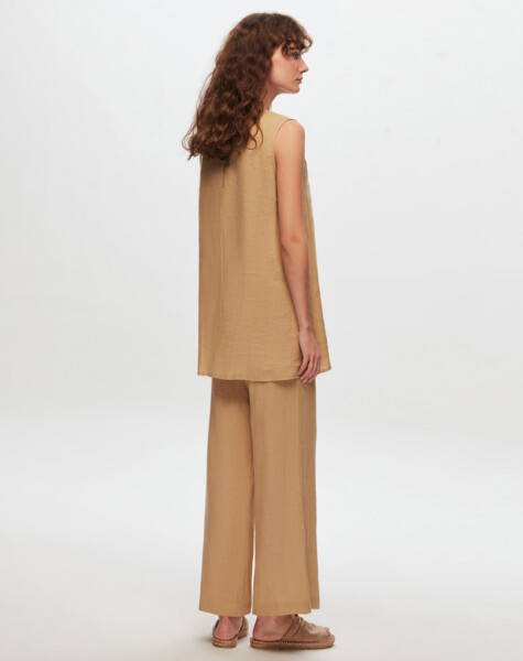 T24Y-6008 Sleeveless Linen Tunic - 4