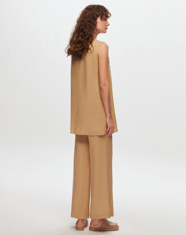 T24Y-6008 Sleeveless Linen Tunic - 4