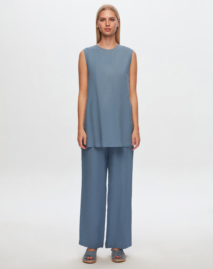 T24Y-6008 Sleeveless Linen Tunic - 7