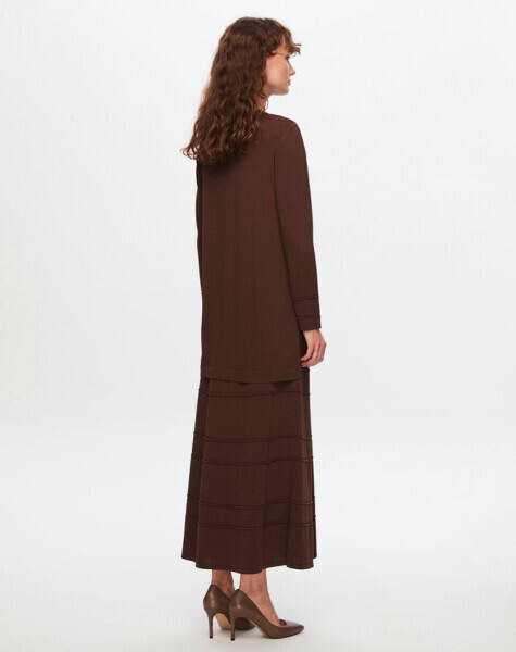 T24Y-6011 Bekletme Detaylı Triko Tunik 1084-CACAO - 7