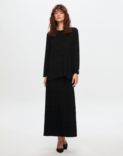 T24Y-6011 Bekletme Detaylı Triko Tunik 1381-DARK GREY - 12