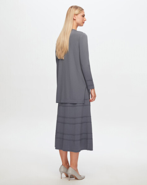 T24Y-6011 Bekletme Detaylı Triko Tunik 1381-DARK GREY - 10