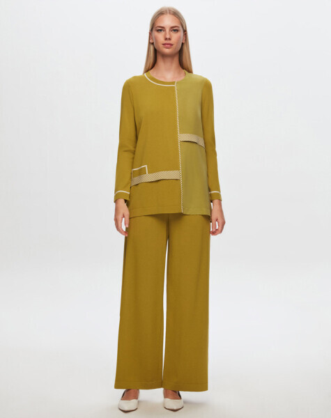 T24Y-6012 Triko Cupro Tunik 1516-OLİVE - 1