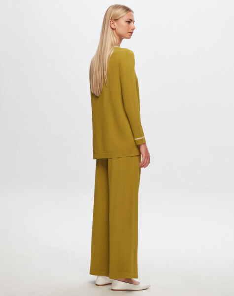 T24Y-6012 Triko Cupro Tunik 1516-OLİVE - 2