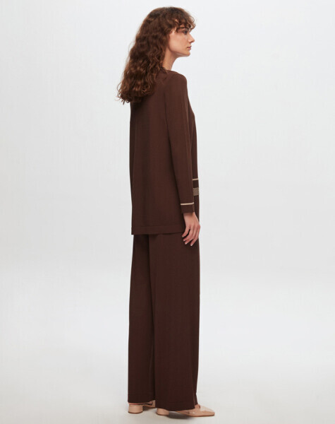 T24Y-6012 Triko Cupro Tunik 1516-OLİVE - 4