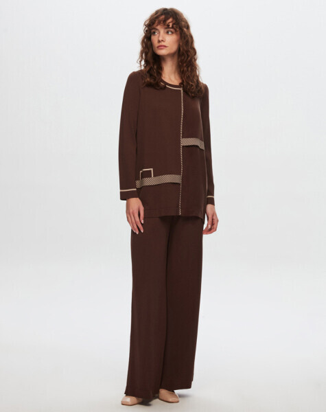 T24Y-6012 Triko Cupro Tunik 1516-OLİVE - 3