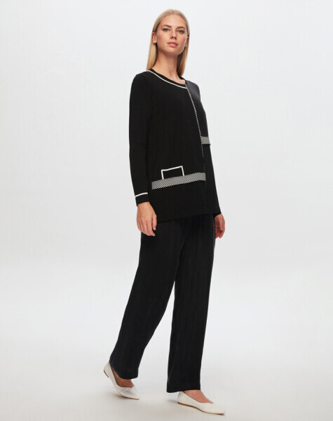 T24Y-6012 Triko Cupro Tunik 1516-OLİVE - 7