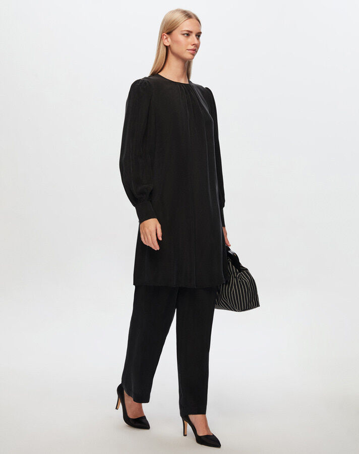 T24Y-6015 Balloon Sleeve Cupro Tunic - 2