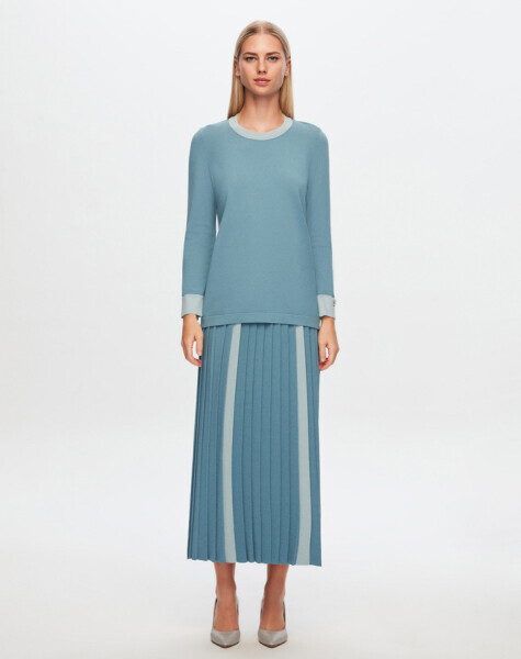 T24Y-6017 Yakası ve Bileği Torba Detaylı Tunik BLACK - 5