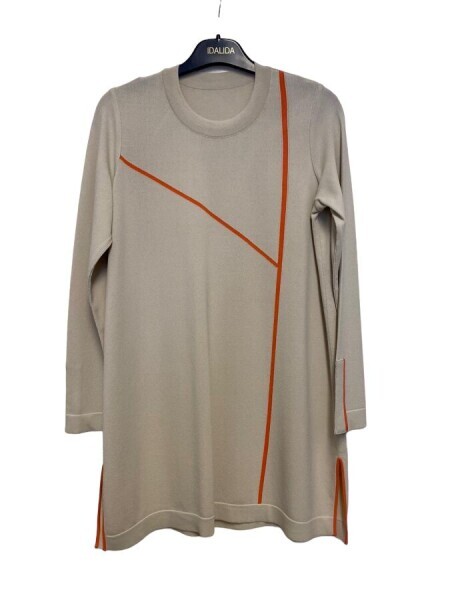 T24Y-6038 Çizgi Detaylı Tunik 1381-DARK GREY - 6