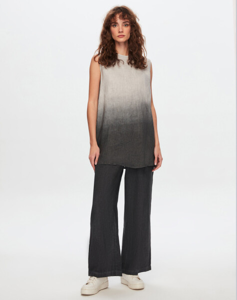 T24Y-6044 Sleeveless Gradient Linen Tunic - 5