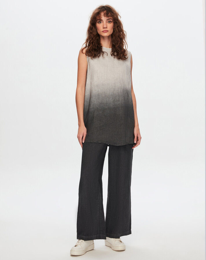 T24Y-6044 Sleeveless Gradient Linen Tunic - 5